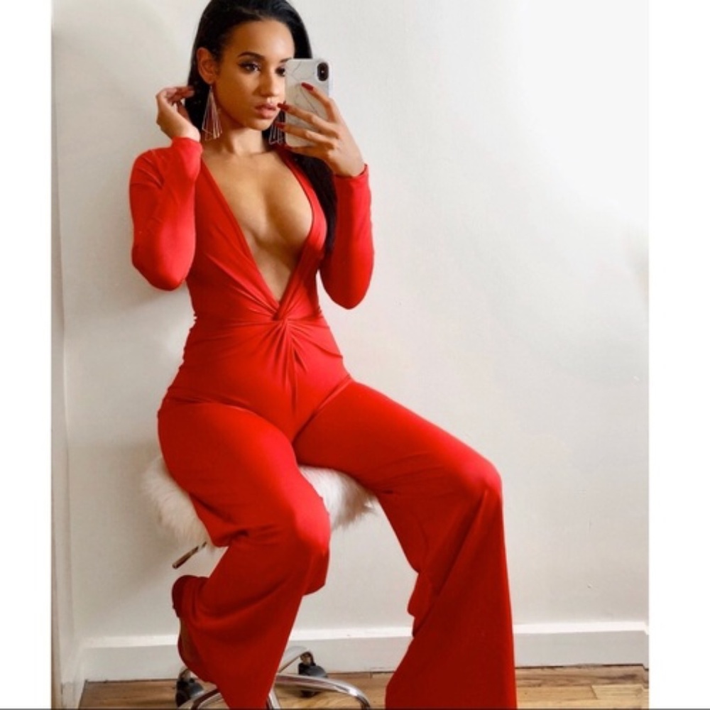 Sexy red jumpsuit!